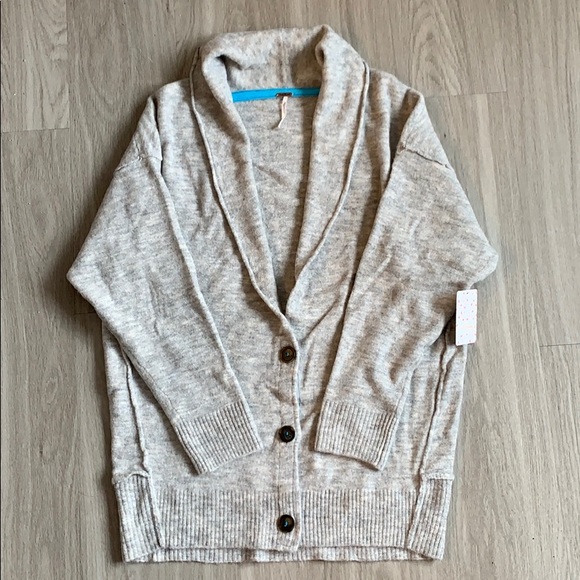 Free People Eucalyptus 🌱Gray Cardigan - Small NWT - Picture 3 of 5